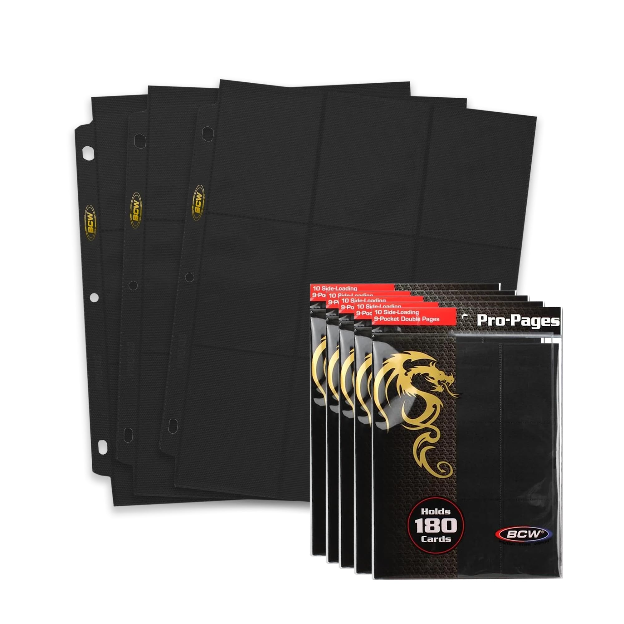 Amazon.com : BCW Double-Sided 9-Pocket Pages Holder - 50 Black
